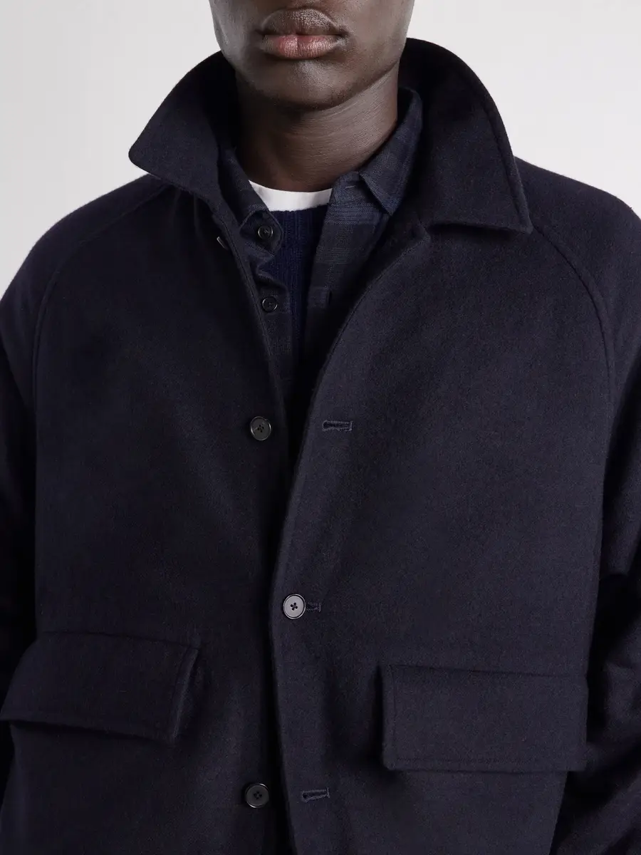 A.PRESSE Cashmere Flannel Blouson Jacket - Men | Thumbnail 5
