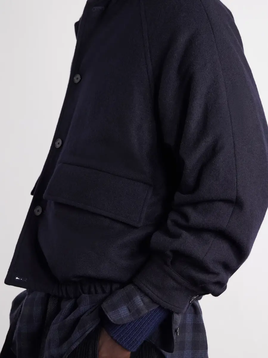 A.PRESSE Cashmere Flannel Blouson Jacket - Men | Thumbnail 6