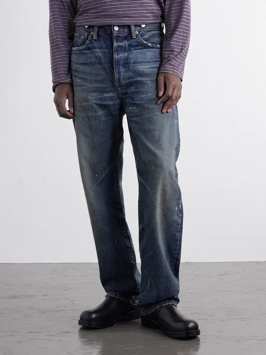 Junya Watanabe Distressed Paint-Splattered Flared Jeans - Men | Thumbnail 3 Junya Watanabe Distressed Paint-Splattered Flared Jeans - Men | Thumbnail 3