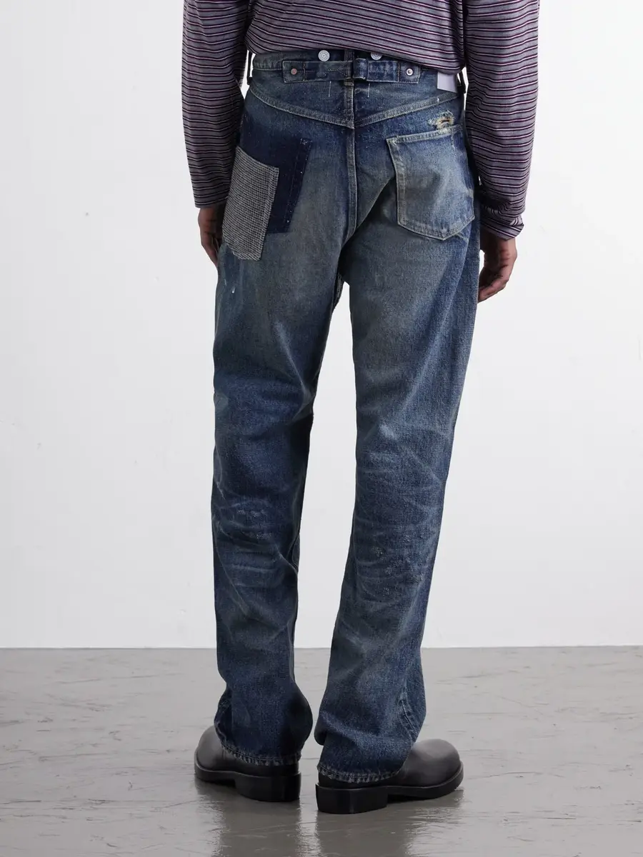 Junya Watanabe Distressed Paint-Splattered Flared Jeans - Men | Thumbnail 4 Junya Watanabe Distressed Paint-Splattered Flared Jeans - Men | Thumbnail 4