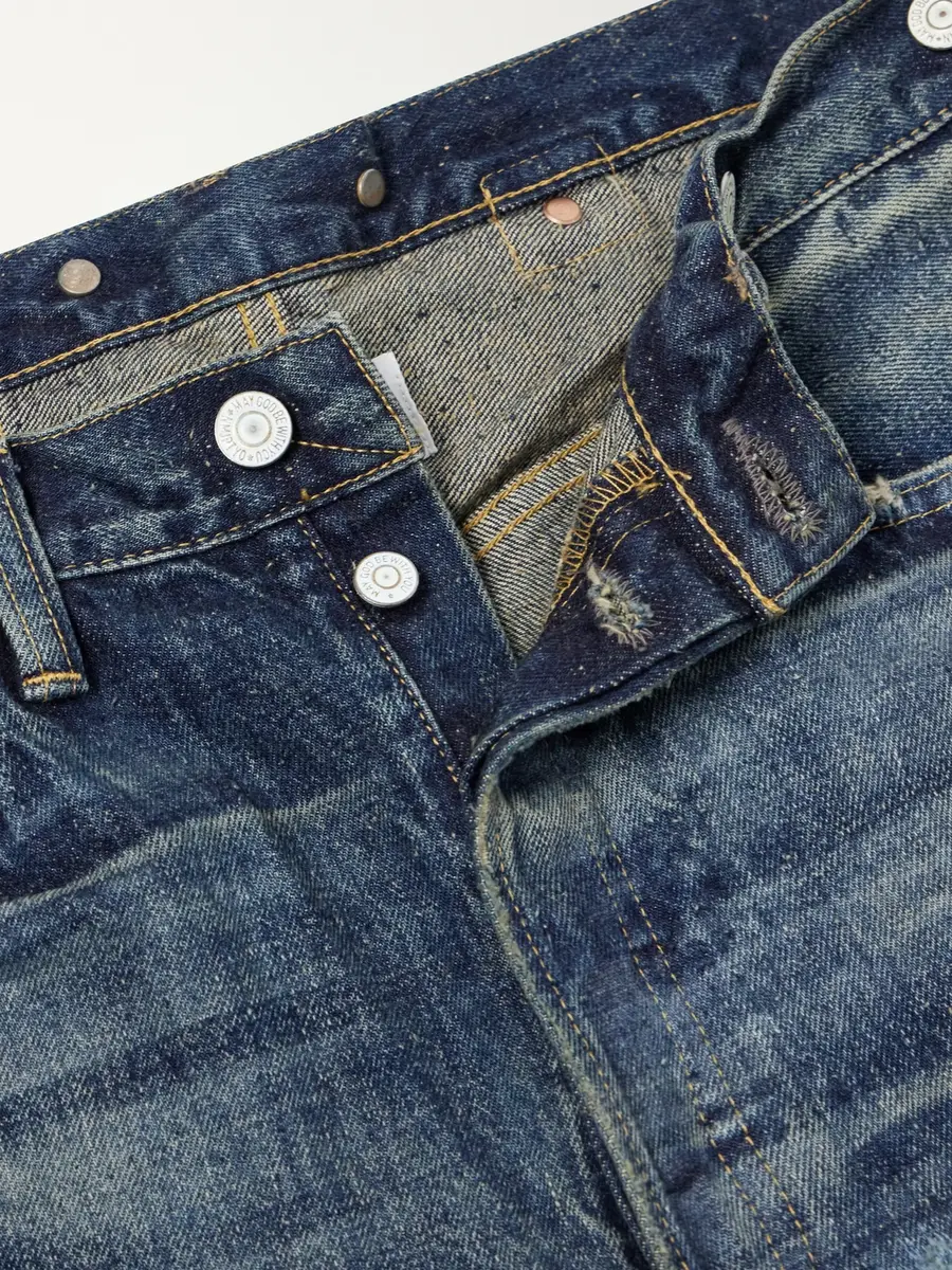 Junya Watanabe Distressed Paint-Splattered Flared Jeans - Men | Thumbnail 6 Junya Watanabe Distressed Paint-Splattered Flared Jeans - Men | Thumbnail 6