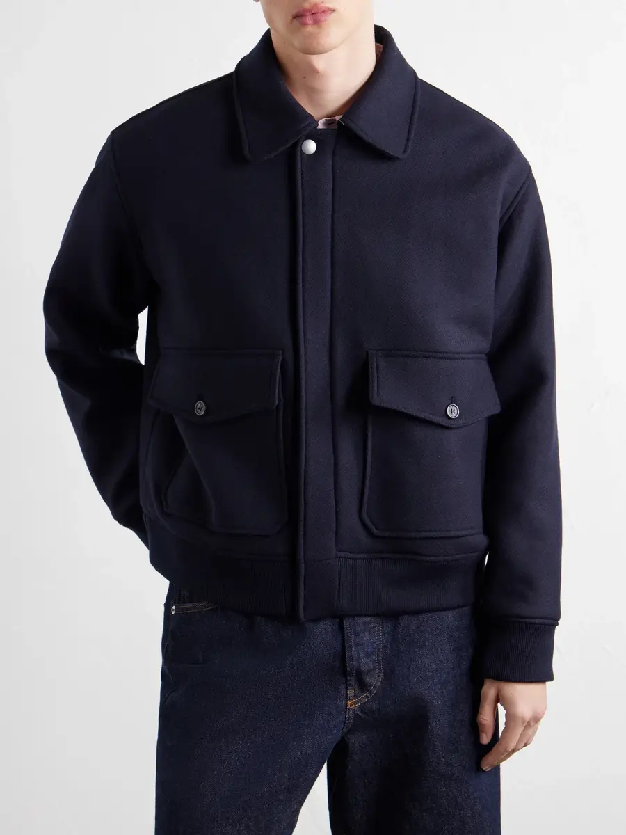 A.P.C. Charlie Wool-Blend Twill Blouson Jacket - Men | Thumbnail 3 A.P.C. Charlie Wool-Blend Twill Blouson Jacket - Men | Thumbnail 3