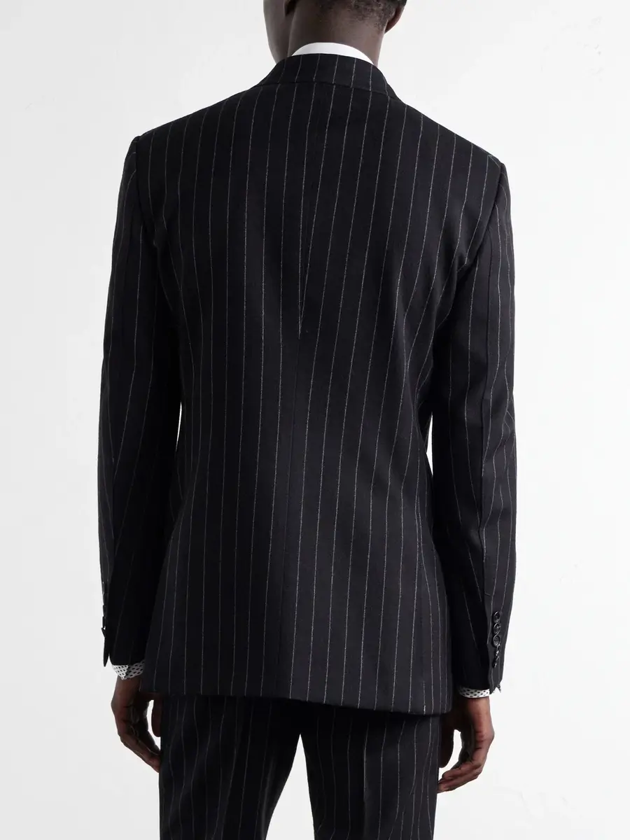 Tom Ford Double-Breasted Pinstriped Wool-Twill Suit Jacket - Men | Thumbnail 4 Tom Ford Double-Breasted Pinstriped Wool-Twill Suit Jacket - Men | Thumbnail 4