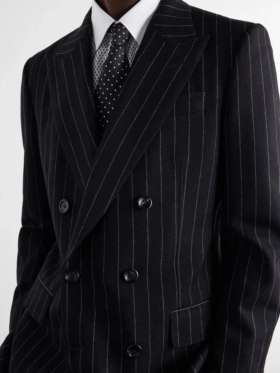 Tom Ford Double-Breasted Pinstriped Wool-Twill Suit Jacket - Men | Thumbnail 5 Tom Ford Double-Breasted Pinstriped Wool-Twill Suit Jacket - Men | Thumbnail 5