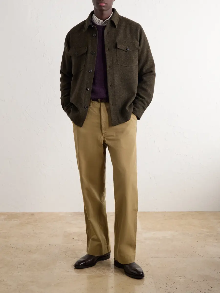 Portuguese Flannel Mélange Wool-Tweed Overshirt - Men | Thumbnail 2 Portuguese Flannel Mélange Wool-Tweed Overshirt - Men | Thumbnail 2