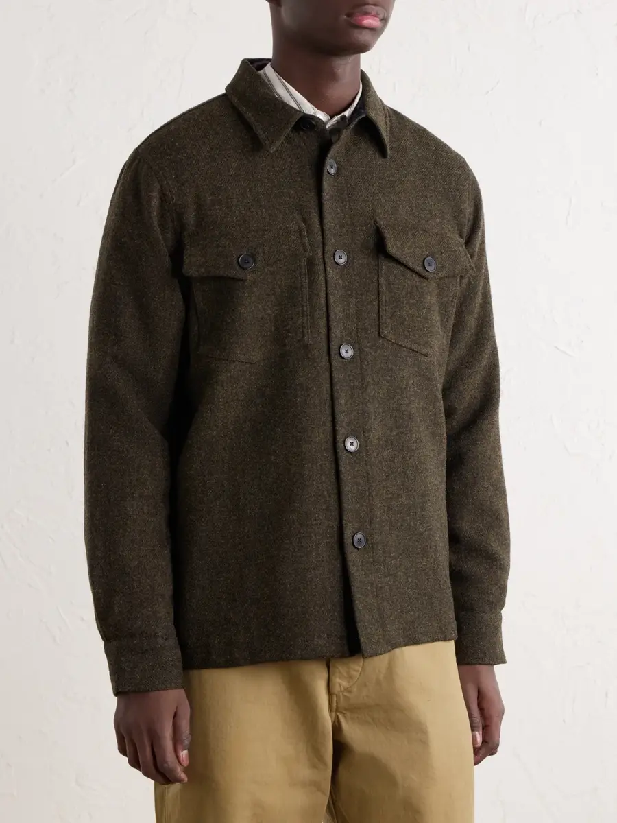 Portuguese Flannel Mélange Wool-Tweed Overshirt - Men | Thumbnail 3 Portuguese Flannel Mélange Wool-Tweed Overshirt - Men | Thumbnail 3