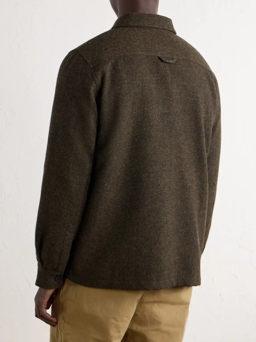 Portuguese Flannel Mélange Wool-Tweed Overshirt - Men | Thumbnail 4 Portuguese Flannel Mélange Wool-Tweed Overshirt - Men | Thumbnail 4