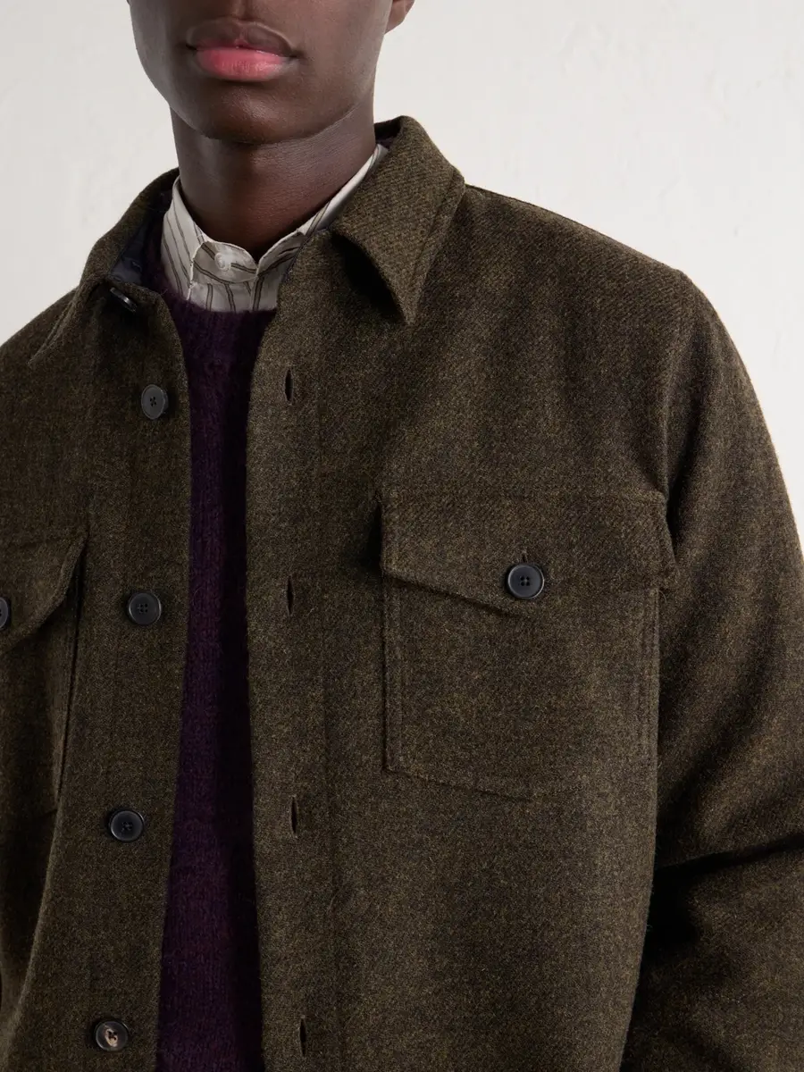 Portuguese Flannel Mélange Wool-Tweed Overshirt - Men | Thumbnail 5 Portuguese Flannel Mélange Wool-Tweed Overshirt - Men | Thumbnail 5