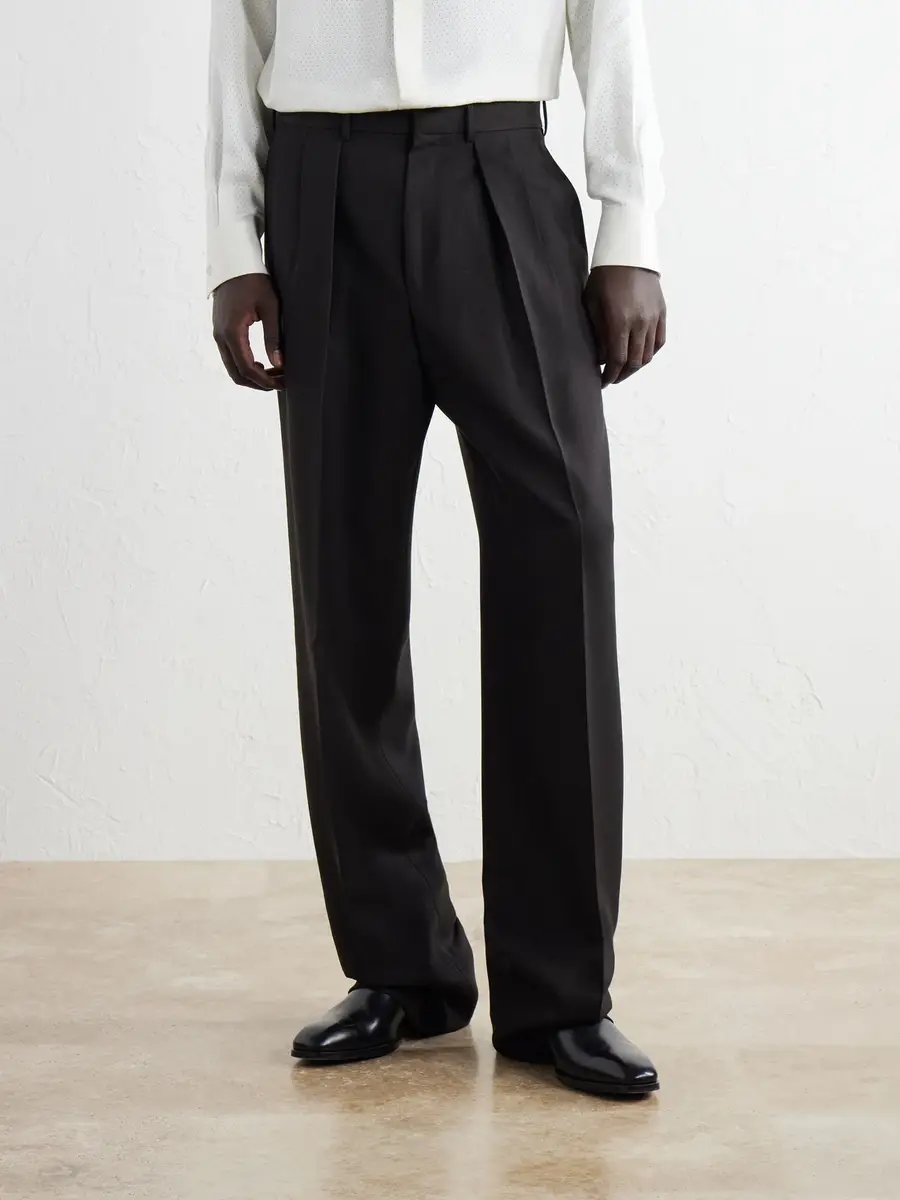 Tom Ford Straight-Leg Pleated Woven Wool Tuxedo Trousers - Men | Thumbnail 3 Tom Ford Straight-Leg Pleated Woven Wool Tuxedo Trousers - Men | Thumbnail 3