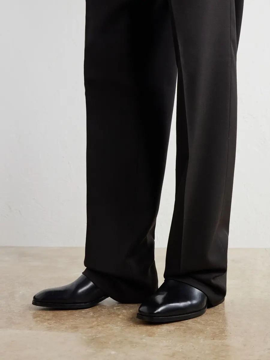 Tom Ford Straight-Leg Pleated Woven Wool Tuxedo Trousers - Men | Thumbnail 6 Tom Ford Straight-Leg Pleated Woven Wool Tuxedo Trousers - Men | Thumbnail 6