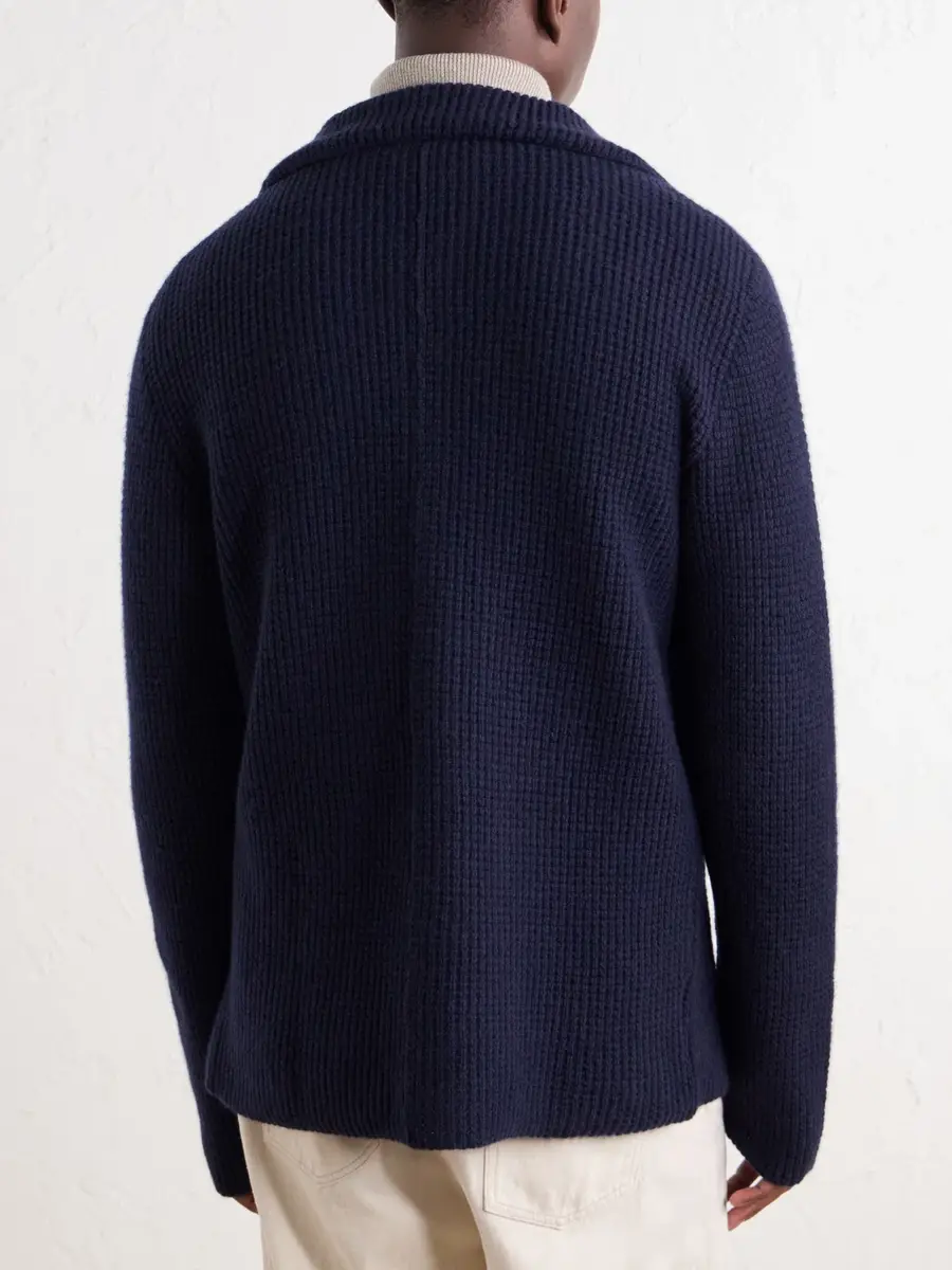 Rubinacci Waffle-Knit Cashmere Cardigan - Men | Thumbnail 4 Rubinacci Waffle-Knit Cashmere Cardigan - Men | Thumbnail 4