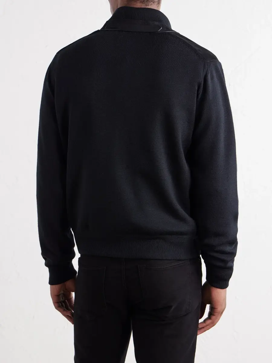 Tom Ford Suede and Milano Stitch Wool Bomber Jacket - Men | Thumbnail 4 Tom Ford Suede and Milano Stitch Wool Bomber Jacket - Men | Thumbnail 4