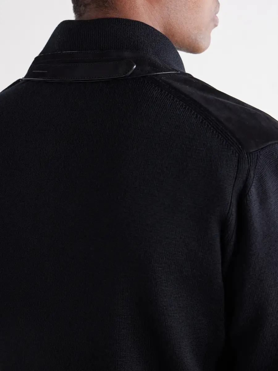 Tom Ford Suede and Milano Stitch Wool Bomber Jacket - Men | Thumbnail 5 Tom Ford Suede and Milano Stitch Wool Bomber Jacket - Men | Thumbnail 5