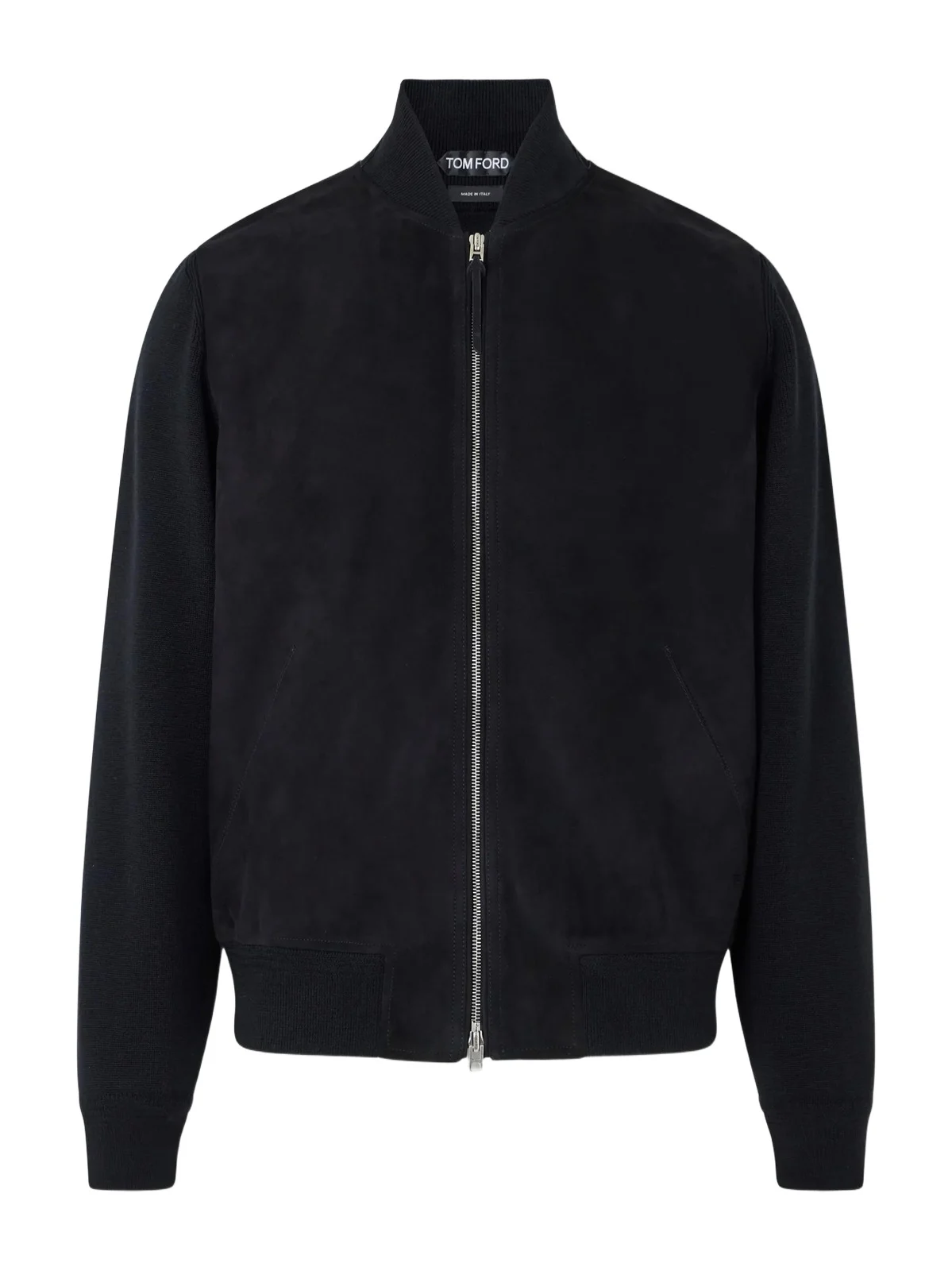 Tom Ford Suede and Milano Stitch Wool Bomber Jacket - Men