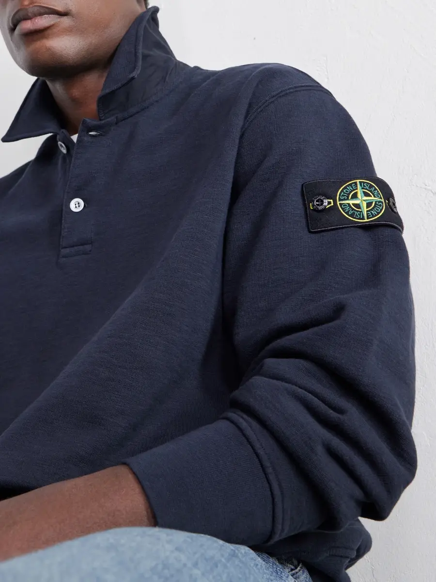 Stone Island Garment-Dyed Tubular Cotton-Fleece Sweatshirt - Men | Thumbnail 5 Stone Island Garment-Dyed Tubular Cotton-Fleece Sweatshirt - Men | Thumbnail 5