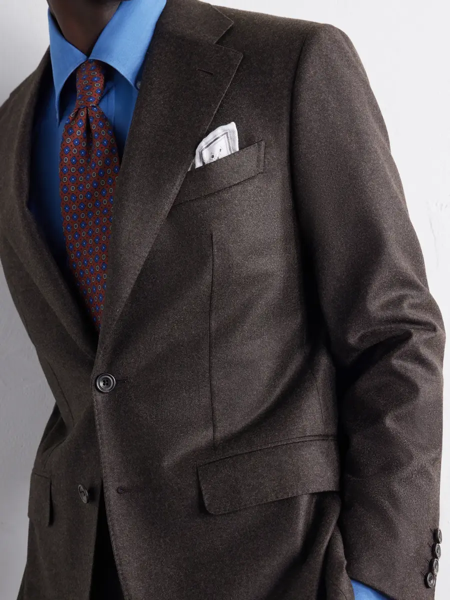 Thom Sweeney Wool-Blend Flannel Suit Jacket - Men | Thumbnail 5 Thom Sweeney Wool-Blend Flannel Suit Jacket - Men | Thumbnail 5