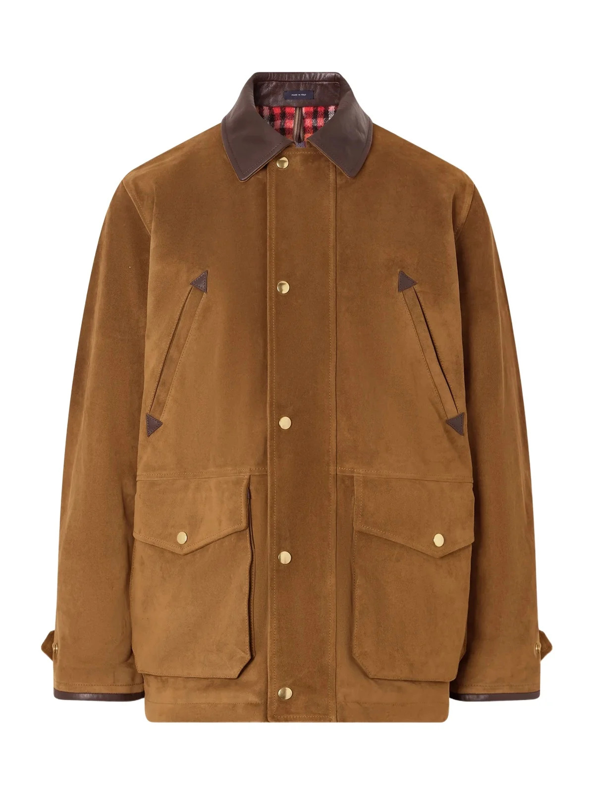 Drake's Leather-Trimmed Suede Jacket - Men