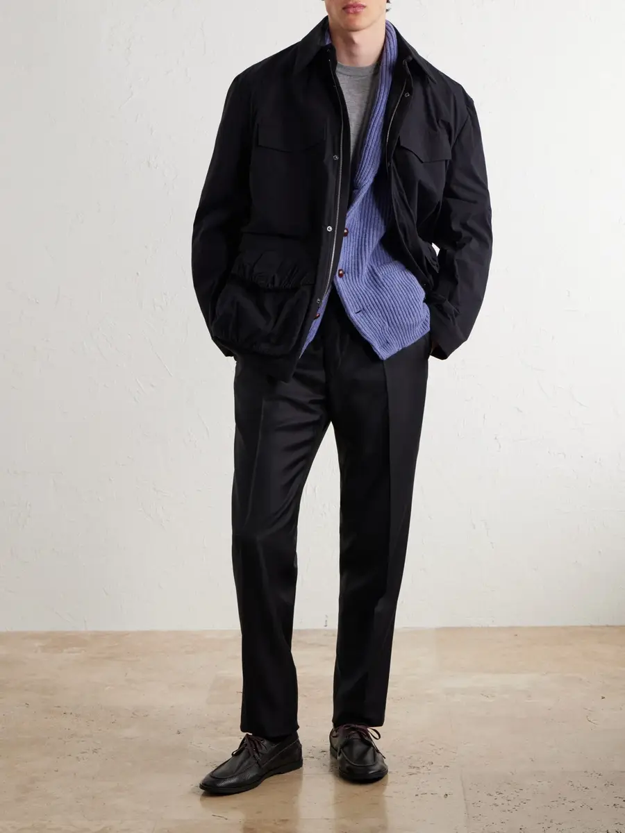 Slowear Incotex Tapered Pintucked Wool and Silk-Blend Twill Trousers - Men | Thumbnail 2 Slowear Incotex Tapered Pintucked Wool and Silk-Blend Twill Trousers - Men | Thumbnail 2