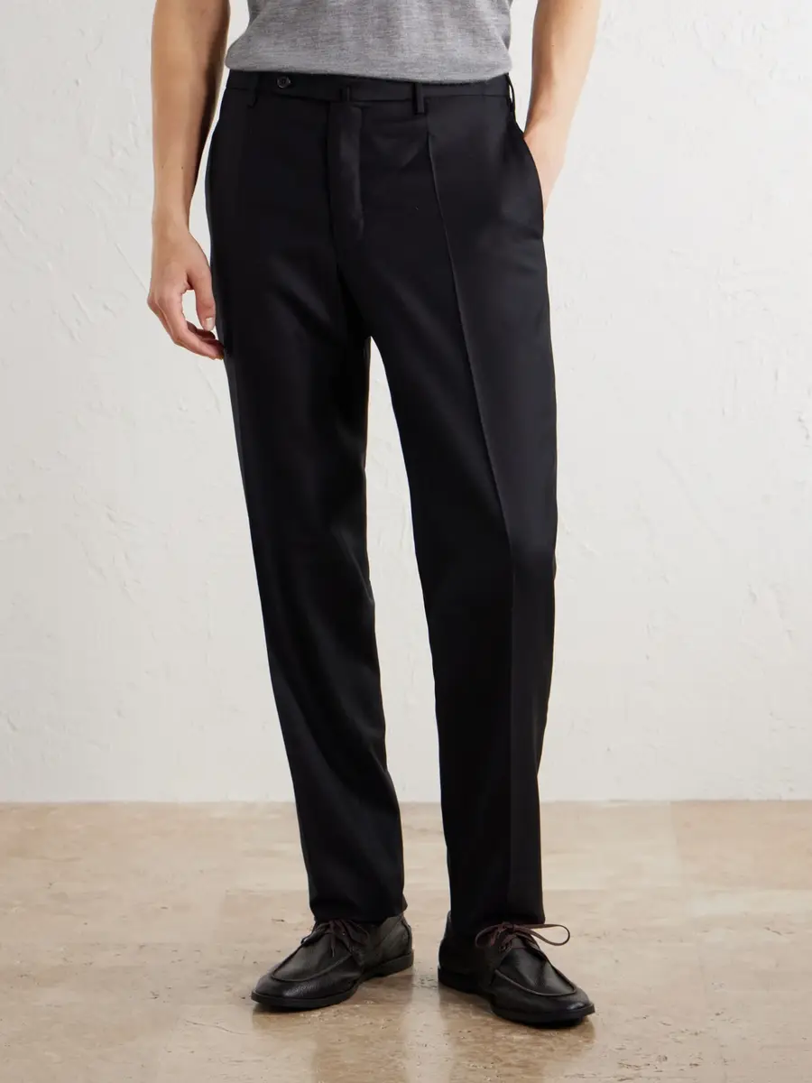 Slowear Incotex Tapered Pintucked Wool and Silk-Blend Twill Trousers - Men | Thumbnail 3 Slowear Incotex Tapered Pintucked Wool and Silk-Blend Twill Trousers - Men | Thumbnail 3