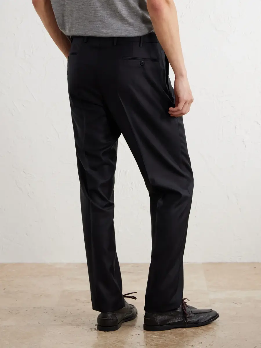 Slowear Incotex Tapered Pintucked Wool and Silk-Blend Twill Trousers - Men | Thumbnail 4 Slowear Incotex Tapered Pintucked Wool and Silk-Blend Twill Trousers - Men | Thumbnail 4