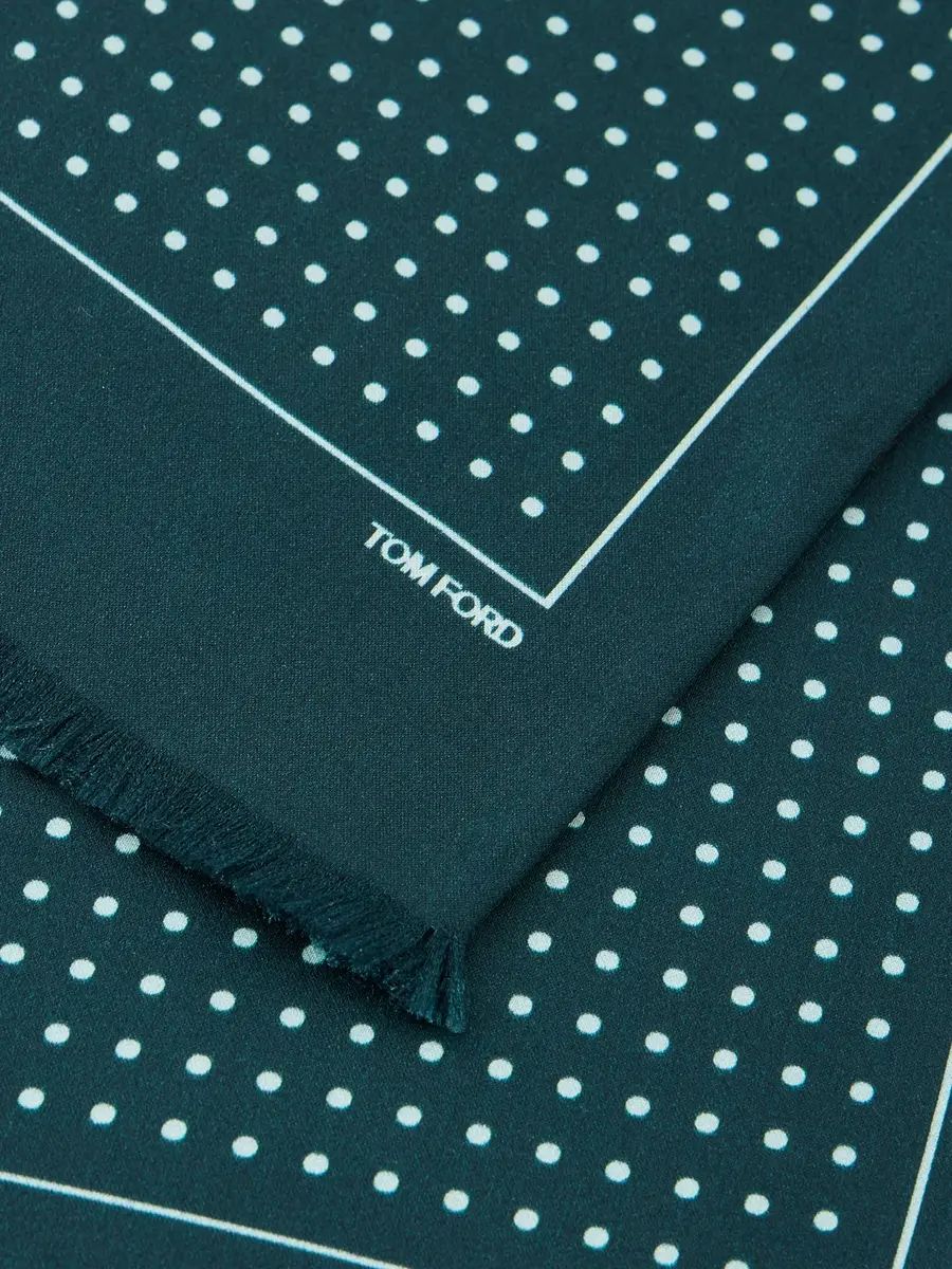 Tom Ford Polka-Dot Silk-Satin Scarf - Men | Thumbnail 4 Tom Ford Polka-Dot Silk-Satin Scarf - Men | Thumbnail 4
