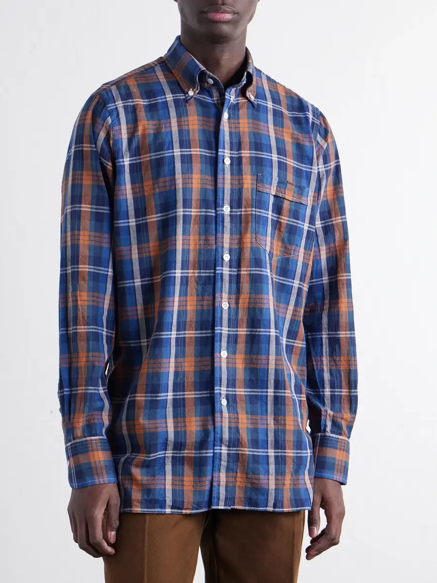 Drake's Button-Down Collar Checked Woven Cotton Shirt - Men | Thumbnail 3 Drake's Button-Down Collar Checked Woven Cotton Shirt - Men | Thumbnail 3