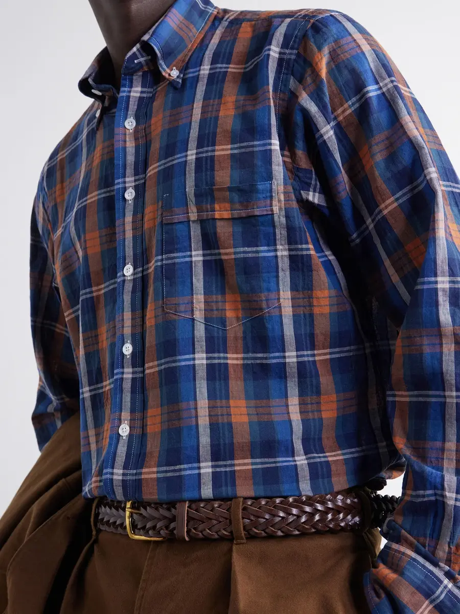 Drake's Button-Down Collar Checked Woven Cotton Shirt - Men | Thumbnail 5 Drake's Button-Down Collar Checked Woven Cotton Shirt - Men | Thumbnail 5