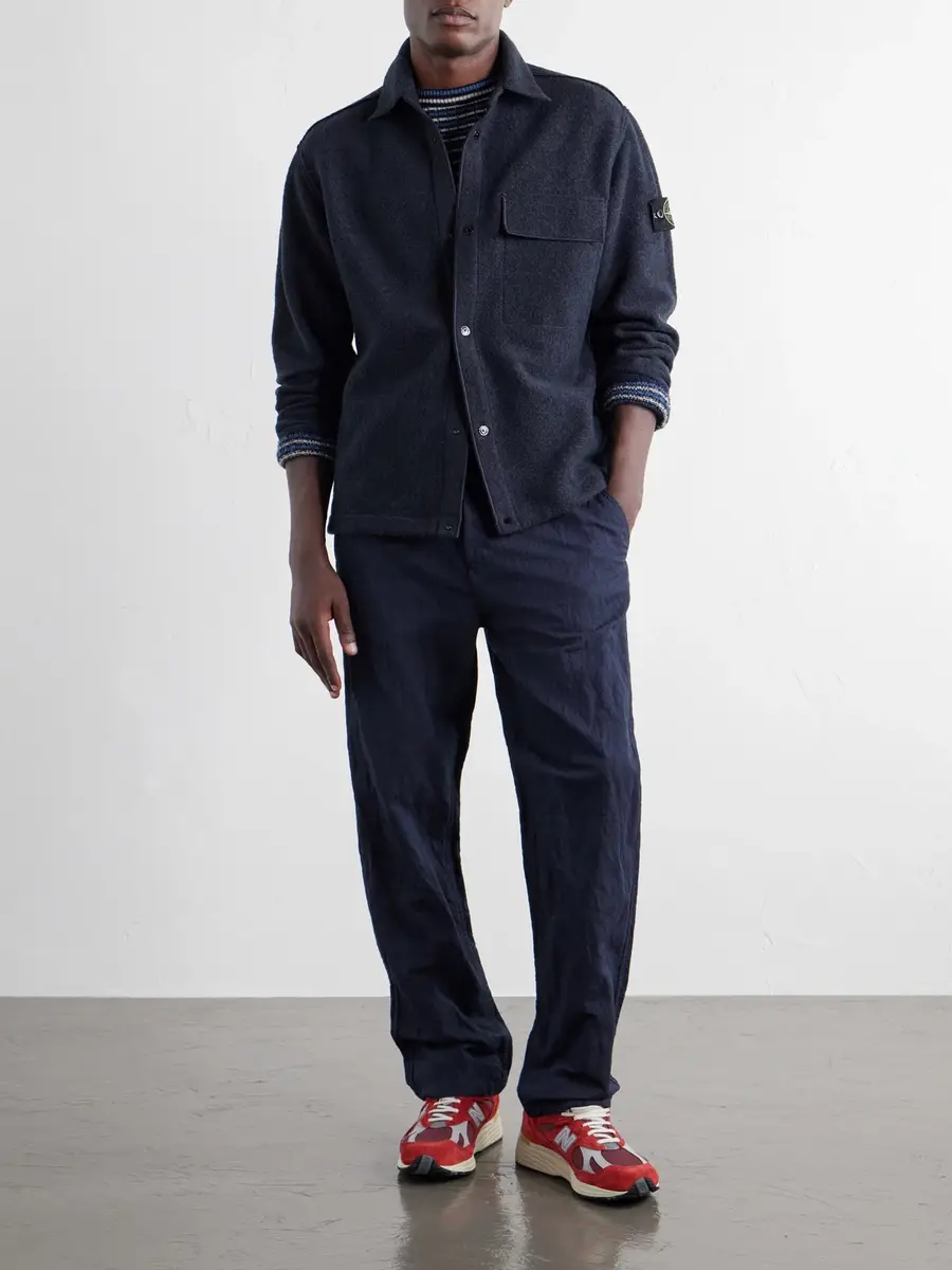Stone Island Micro Bouclé Overshirt - Men | Thumbnail 2 Stone Island Micro Bouclé Overshirt - Men | Thumbnail 2
