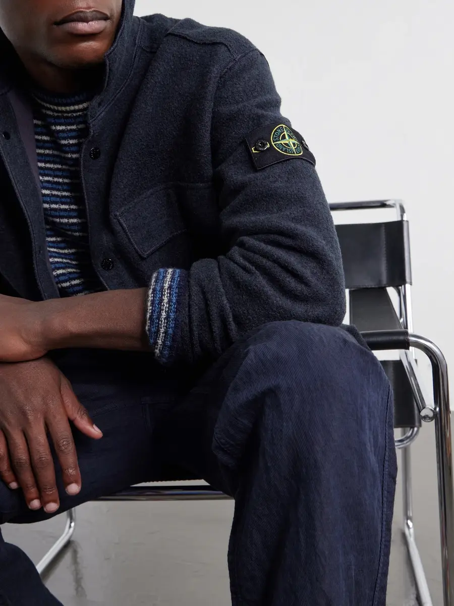 Stone Island Micro Bouclé Overshirt - Men | Thumbnail 5 Stone Island Micro Bouclé Overshirt - Men | Thumbnail 5