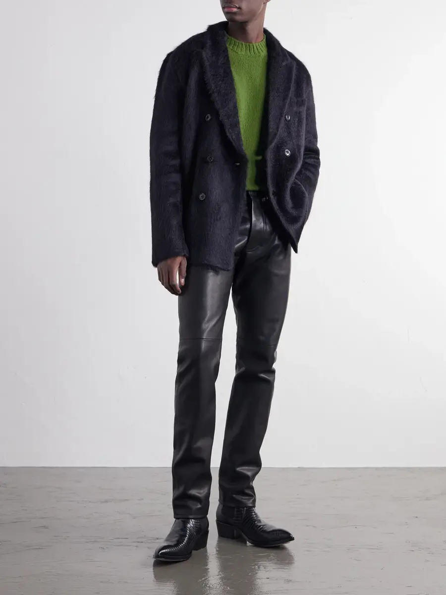 Tom Ford Slim-Fit Leather Trousers - Men | Thumbnail 2