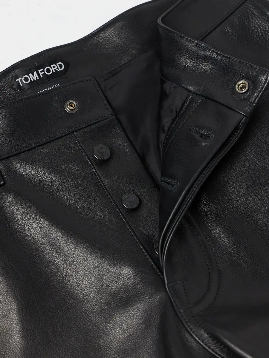 Tom Ford Slim-Fit Leather Trousers - Men | Thumbnail 6