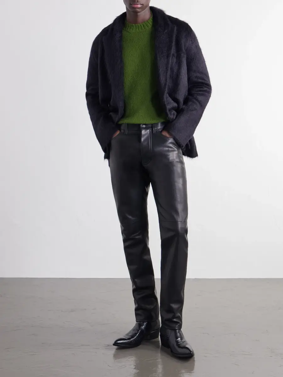 Tom Ford Double-Breasted Brushed Cashmere, Mohair and Silk-Blend Knitted Blazer - Men | Thumbnail 2 Tom Ford Double-Breasted Brushed Cashmere, Mohair and Silk-Blend Knitted Blazer - Men | Thumbnail 2