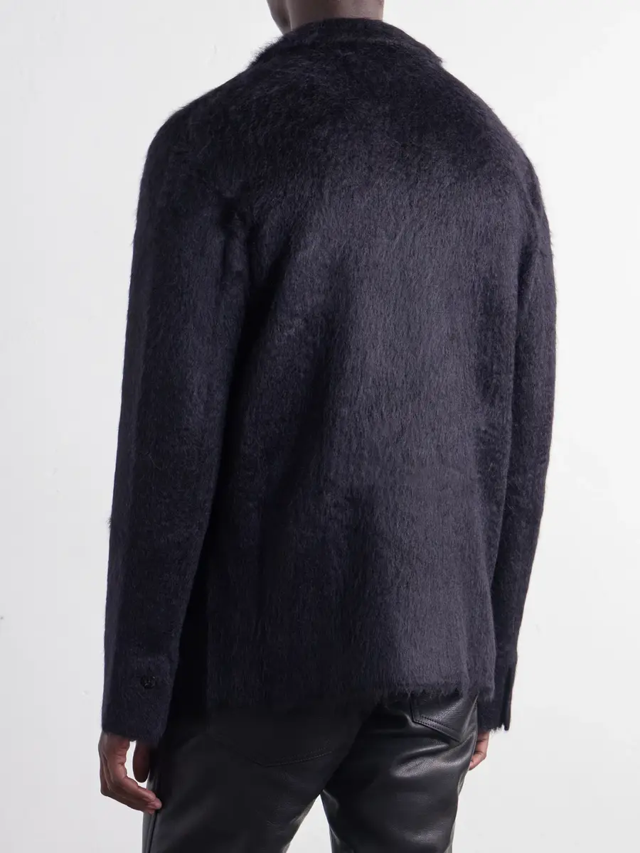 Tom Ford Double-Breasted Brushed Cashmere, Mohair and Silk-Blend Knitted Blazer - Men | Thumbnail 4 Tom Ford Double-Breasted Brushed Cashmere, Mohair and Silk-Blend Knitted Blazer - Men | Thumbnail 4