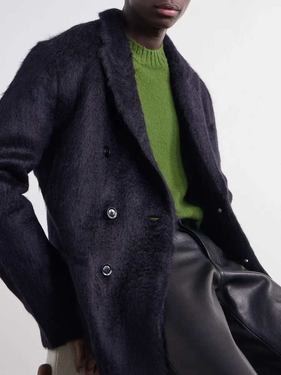 Tom Ford Double-Breasted Brushed Cashmere, Mohair and Silk-Blend Knitted Blazer - Men | Thumbnail 5 Tom Ford Double-Breasted Brushed Cashmere, Mohair and Silk-Blend Knitted Blazer - Men | Thumbnail 5