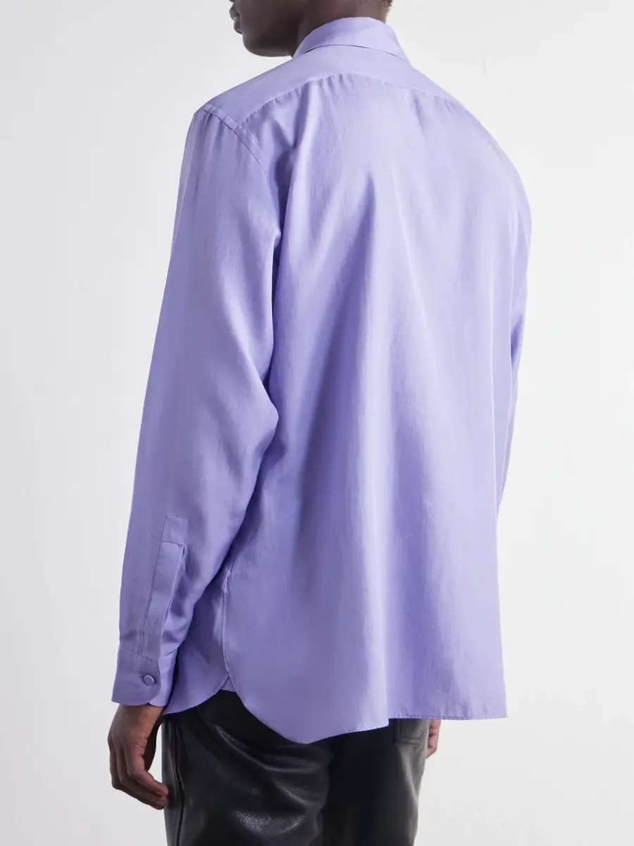Tom Ford Cotton and Silk-Blend Twill Shirt - Men | Thumbnail 4 Tom Ford Cotton and Silk-Blend Twill Shirt - Men | Thumbnail 4