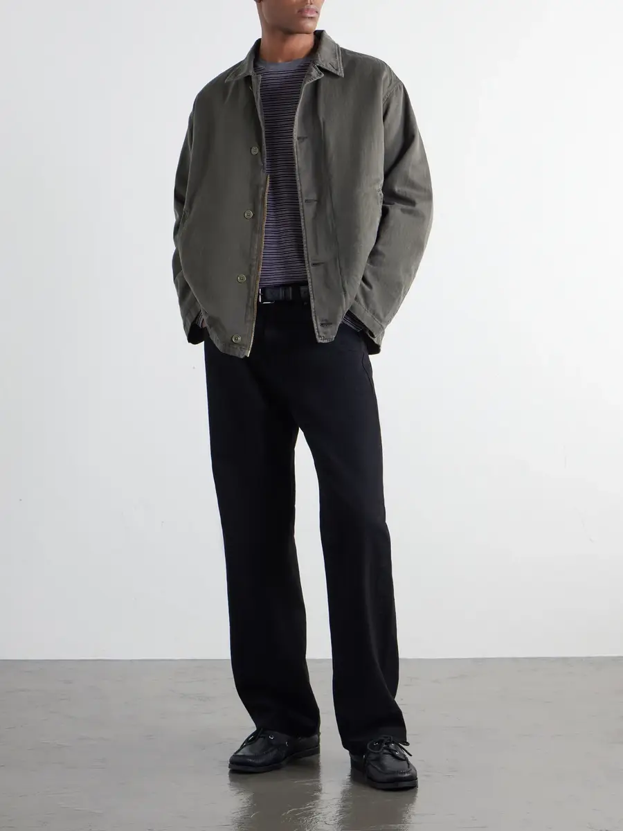 A.PRESSE US Navy N-4 Deck Cotton-Herringbone Jacket - Men | Thumbnail 2