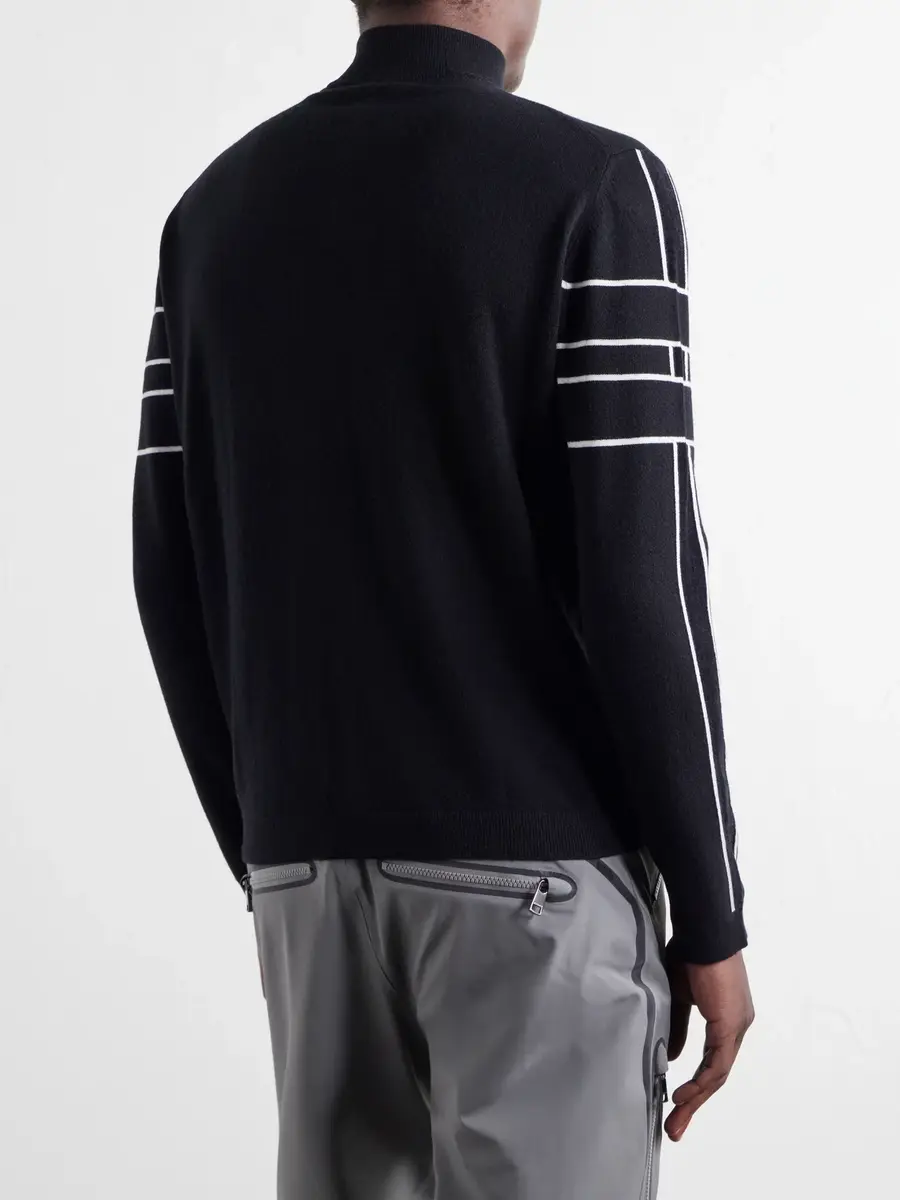 Bogner Kuno Striped Jacquard-Knit Wool Half-Zip Ski Midlayer - Men | Thumbnail 4