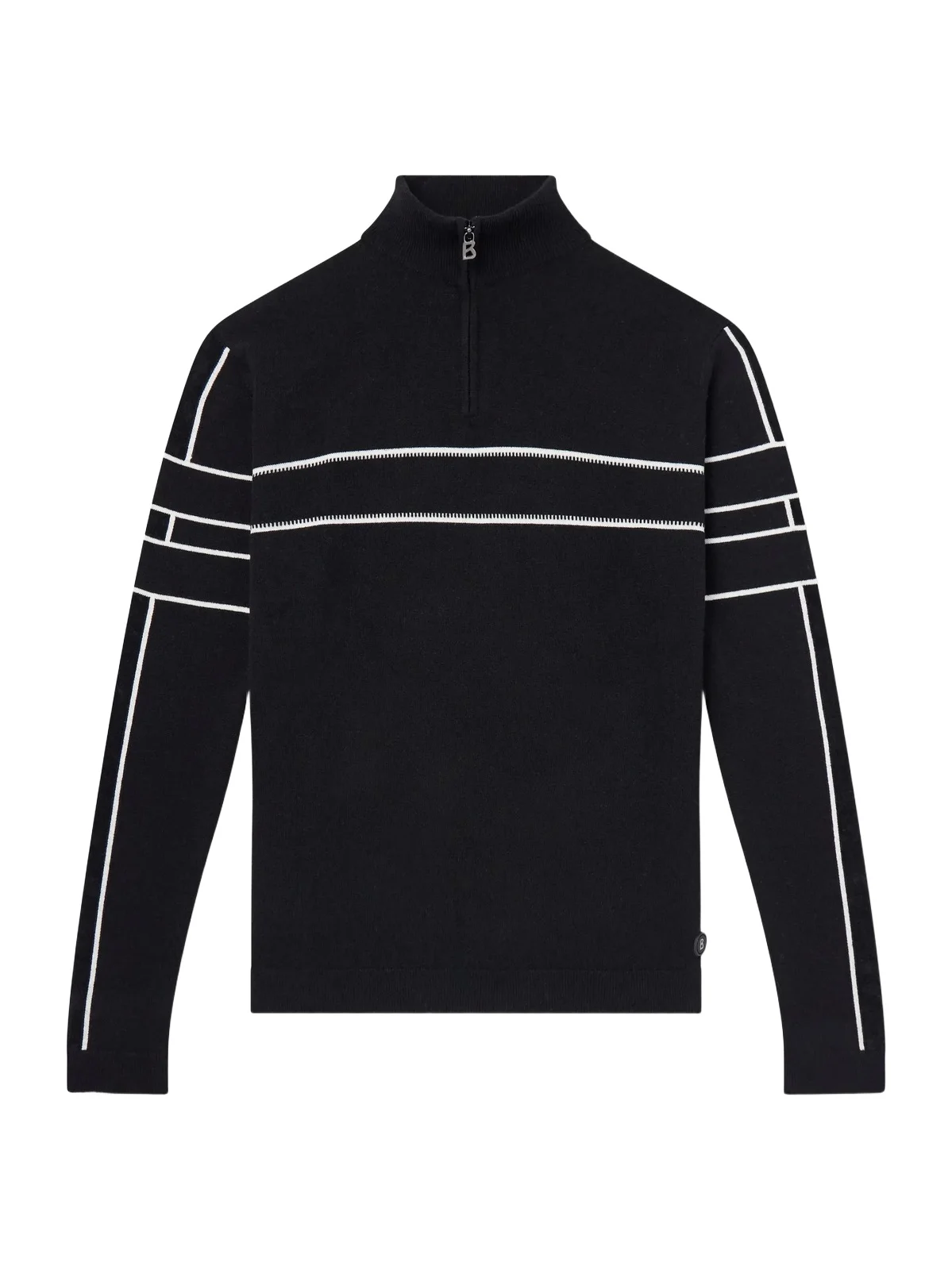 Bogner Kuno Striped Jacquard-Knit Wool Half-Zip Ski Midlayer - Men