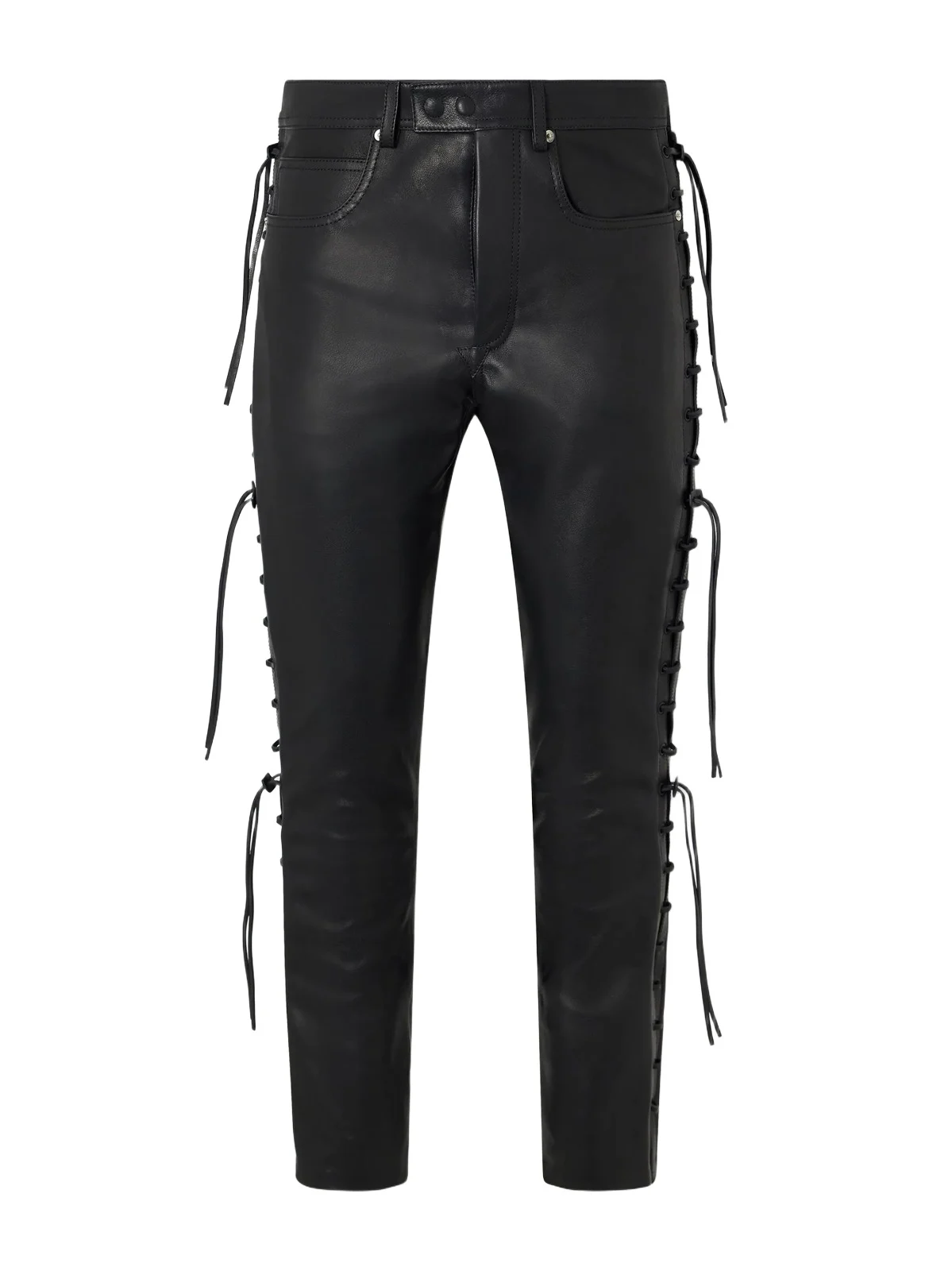 Tom Ford Straight-Leg Full-Grain Leather Trousers - Men