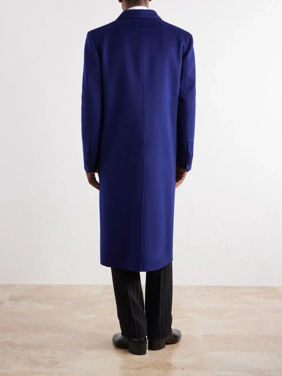 Tom Ford Double-Breasted Brushed Wool and Cashmere-Blend Felt Coat - Men | Thumbnail 4 Tom Ford Double-Breasted Brushed Wool and Cashmere-Blend Felt Coat - Men | Thumbnail 4