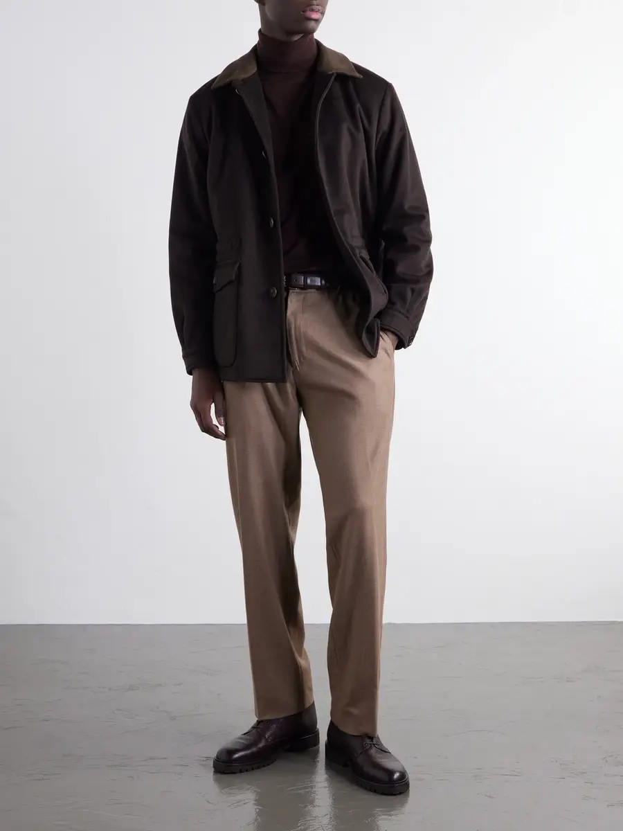 Boglioli Straight-Leg Virgin Wool-Woven Trousers - Men | Thumbnail 2