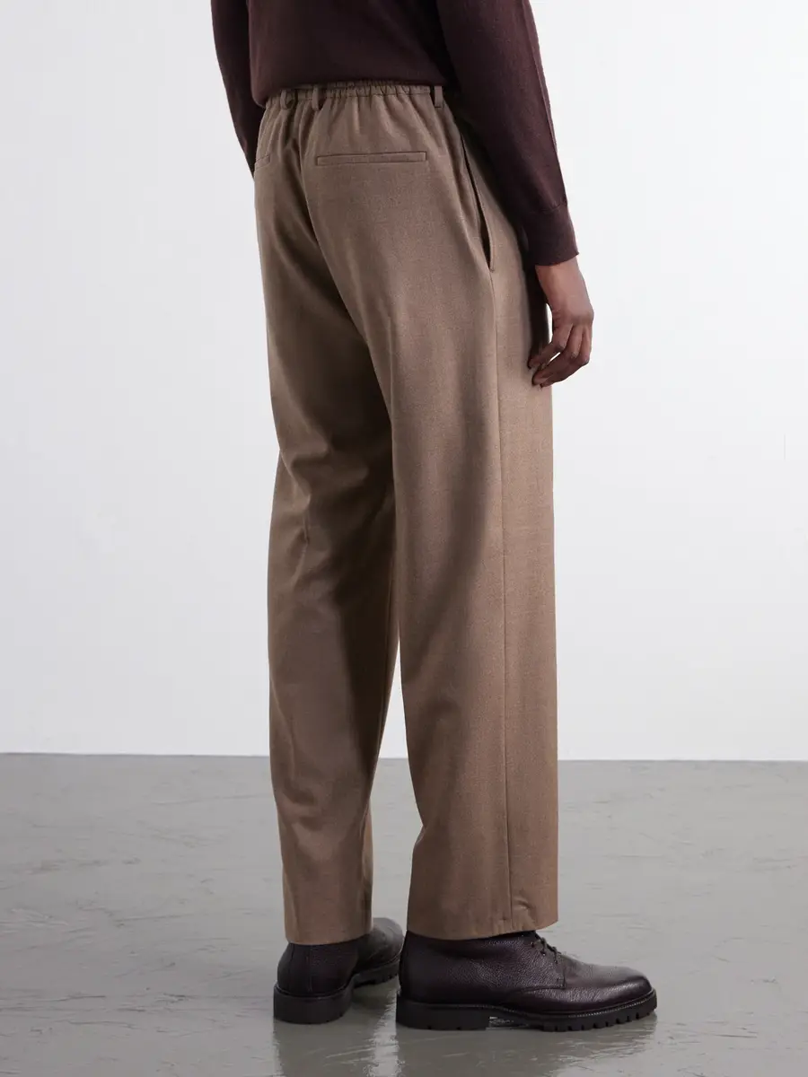 Boglioli Straight-Leg Virgin Wool-Woven Trousers - Men | Thumbnail 4