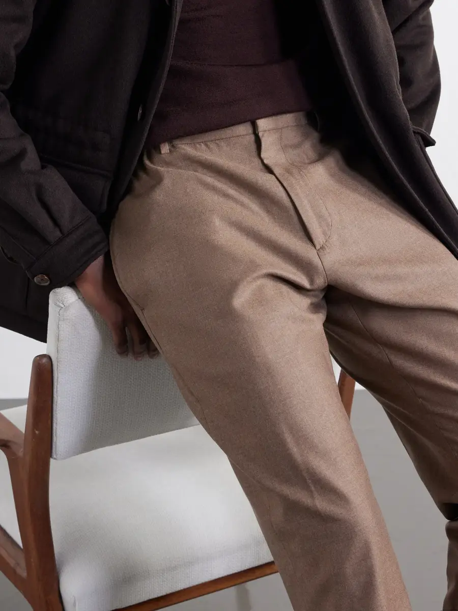 Boglioli Straight-Leg Virgin Wool-Woven Trousers - Men | Thumbnail 5