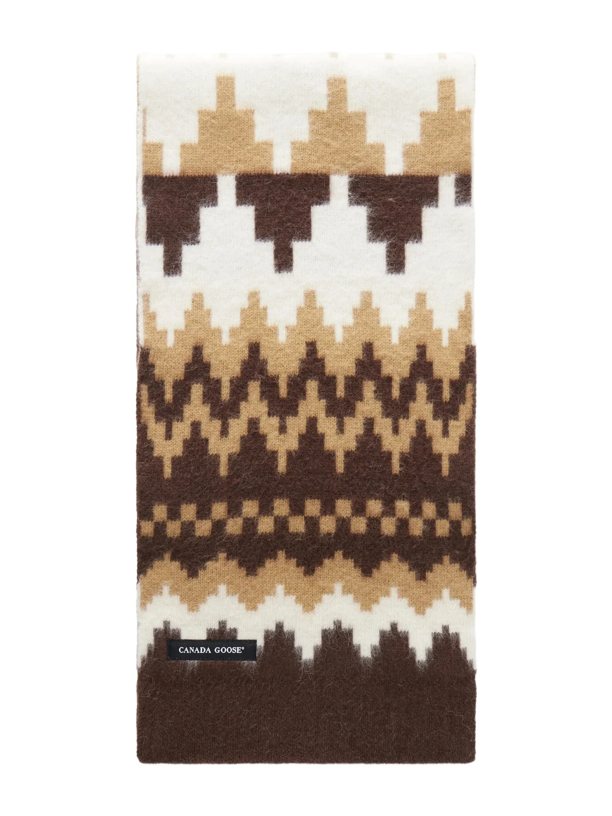 Canada Goose Logo-Appliquéd Fair Isle Jacquard-Knit Wool and Alpaca-Blend Scarf - Men
