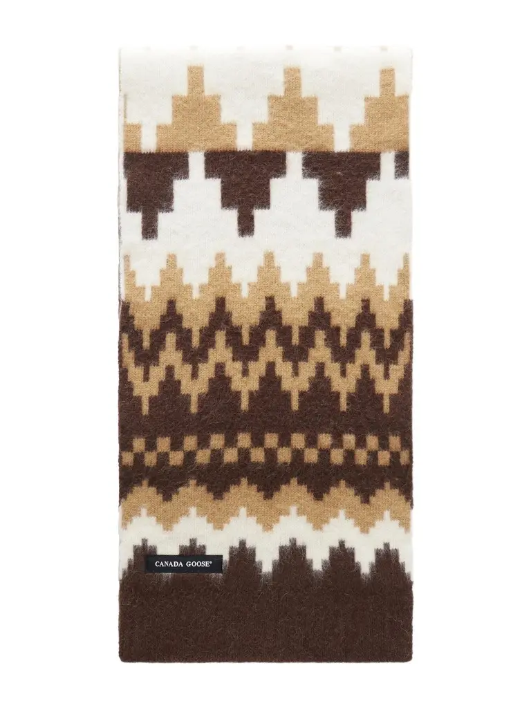 Canada Goose Logo-Appliquéd Fair Isle Jacquard-Knit Wool and Alpaca-Blend Scarf - Men
