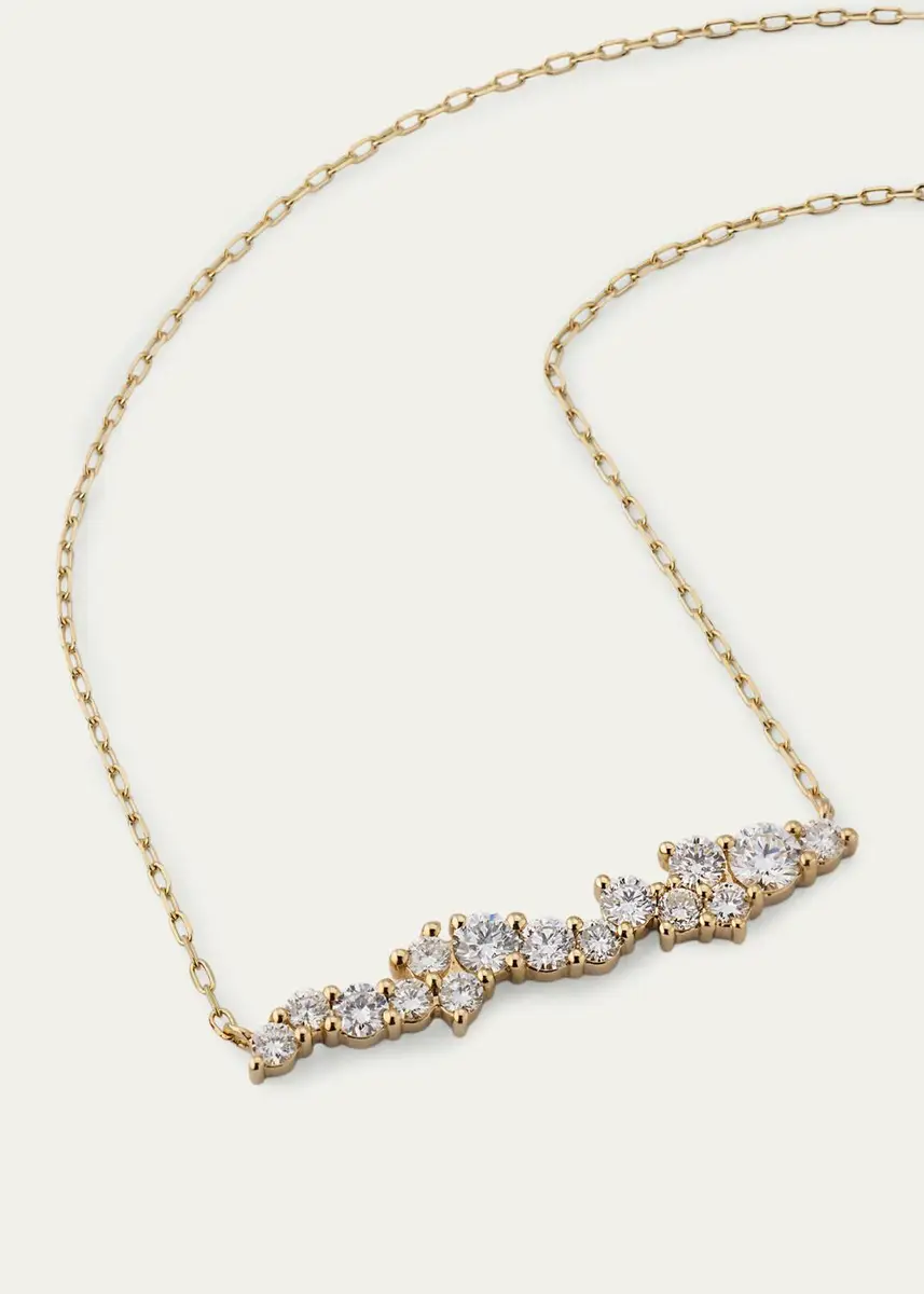 Sydney Evan 14K Yellow Gold Diamond Cocktail Short Bar Necklace | Thumbnail 3 Sydney Evan 14K Yellow Gold Diamond Cocktail Short Bar Necklace | Thumbnail 3
