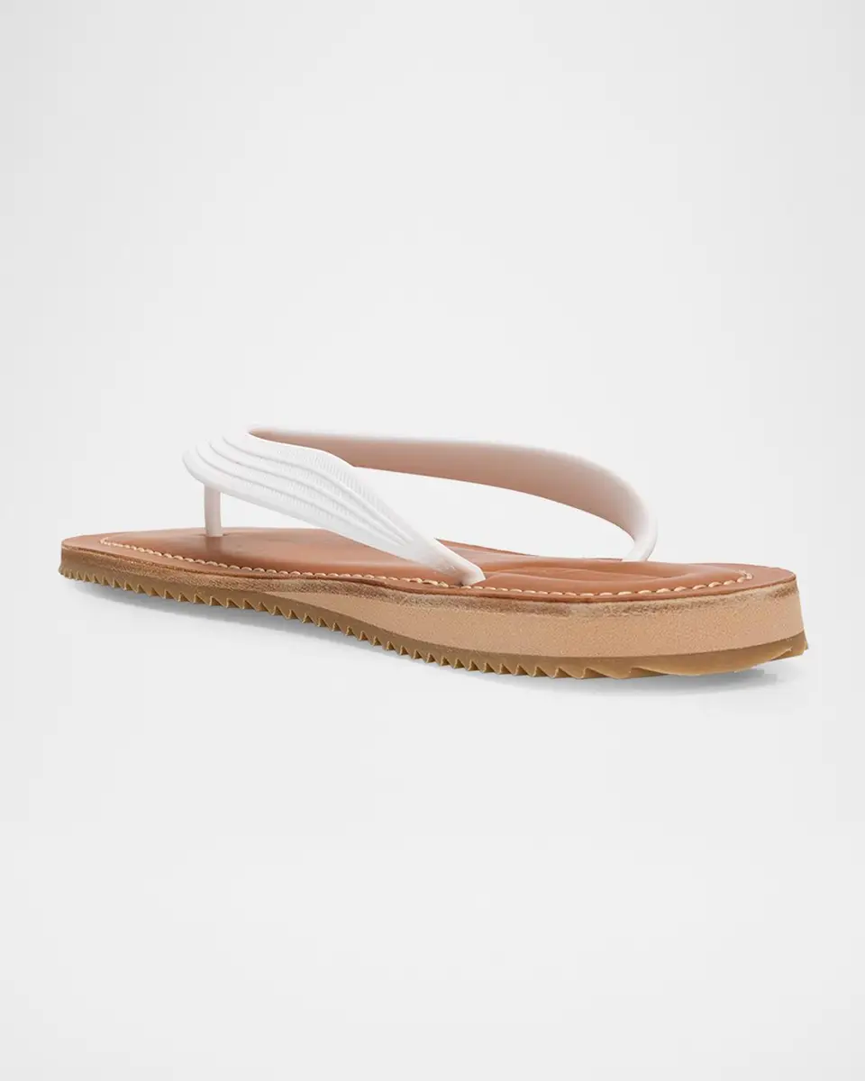 Miu Miu Logo Flat Thong Sandals | Thumbnail 4 Miu Miu Logo Flat Thong Sandals | Thumbnail 4