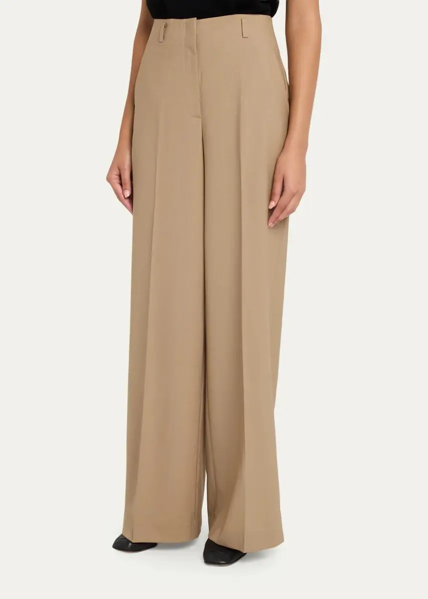 Lafayette 148 New York Thames Wide-Leg Tropical Wool Pants | Thumbnail 4 Lafayette 148 New York Thames Wide-Leg Tropical Wool Pants | Thumbnail 4