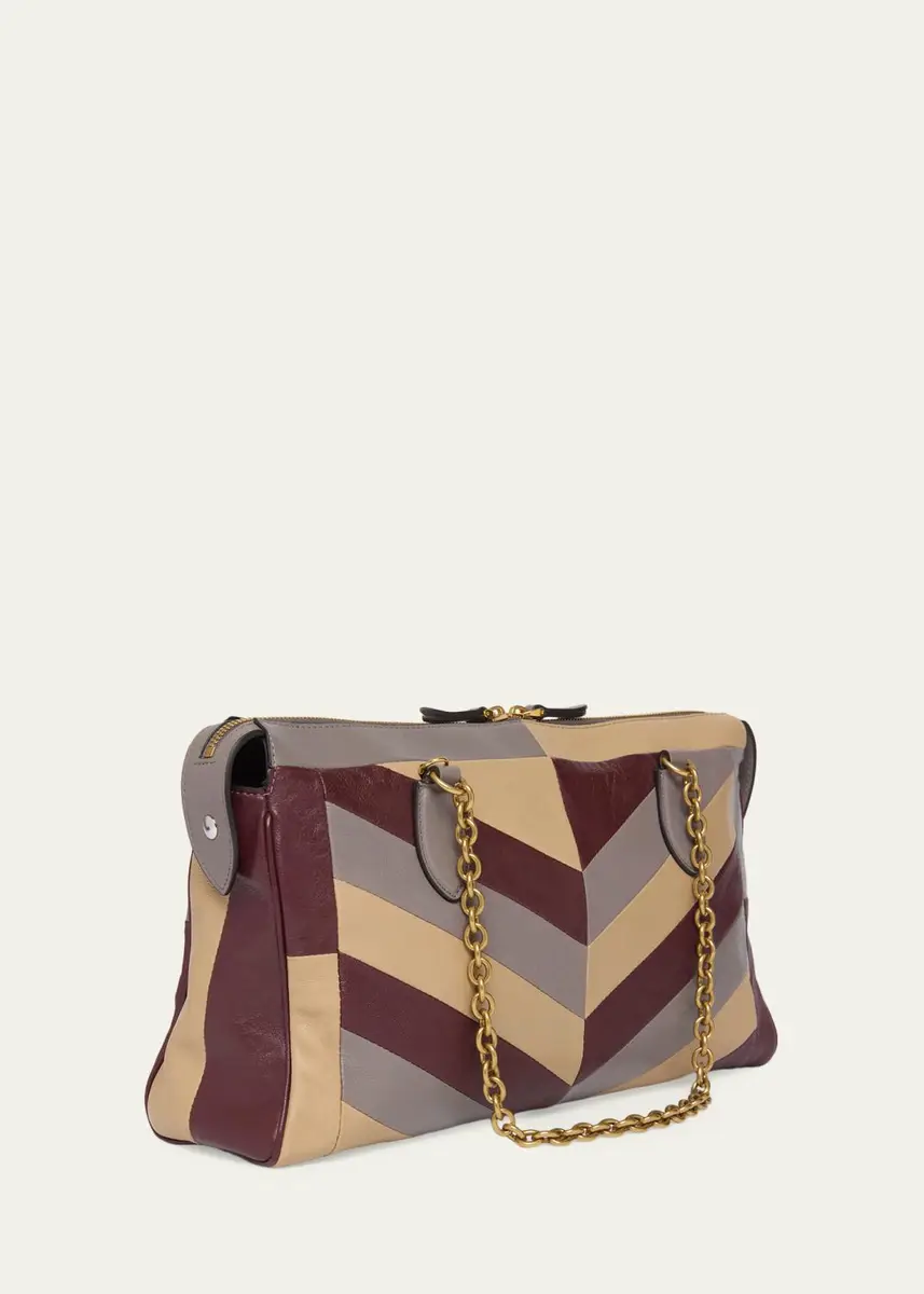 Valentino Garavani Panthea Medium Chevron Leather Shoulder Bag | Thumbnail 3