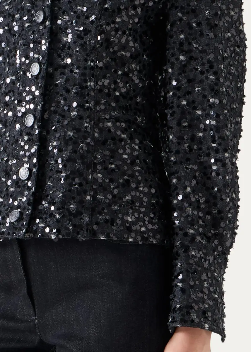 Akris punto Starry Sequined Denim Jacket | Thumbnail 5 Akris punto Starry Sequined Denim Jacket | Thumbnail 5